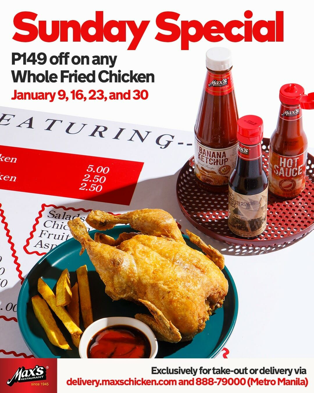 20% OFF ALL CHICKEN MENU